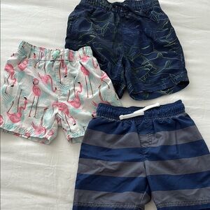 GAP Blue and Pink Swim Trunks Elastic Waist